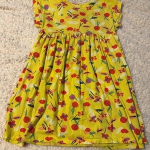 Tea Collection Yellow Floral Cotton Girls Dress Size 8